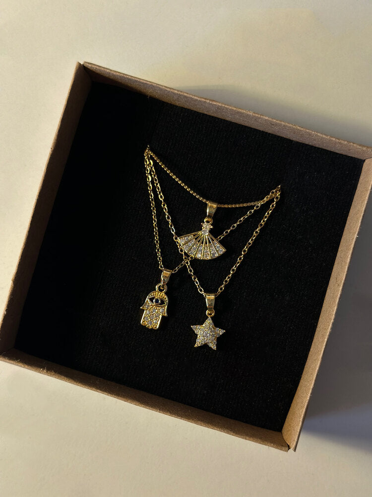 Üçlü Kolye Seti - Mond Jewelry