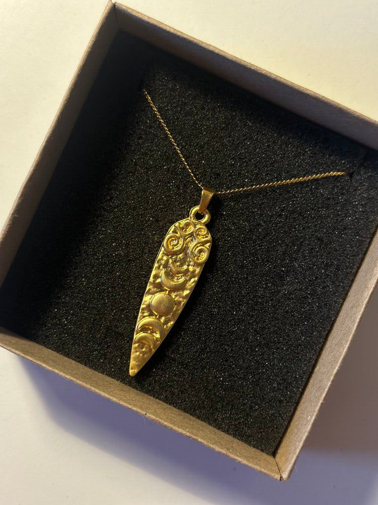 Mat Altın Kaplama Kolye - Mond Jewelry