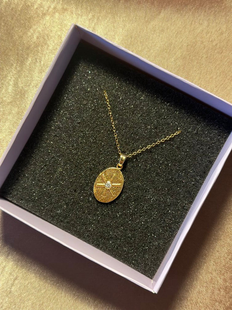 Oval Zirkon Taşlı Kolye - Mond Jewelry