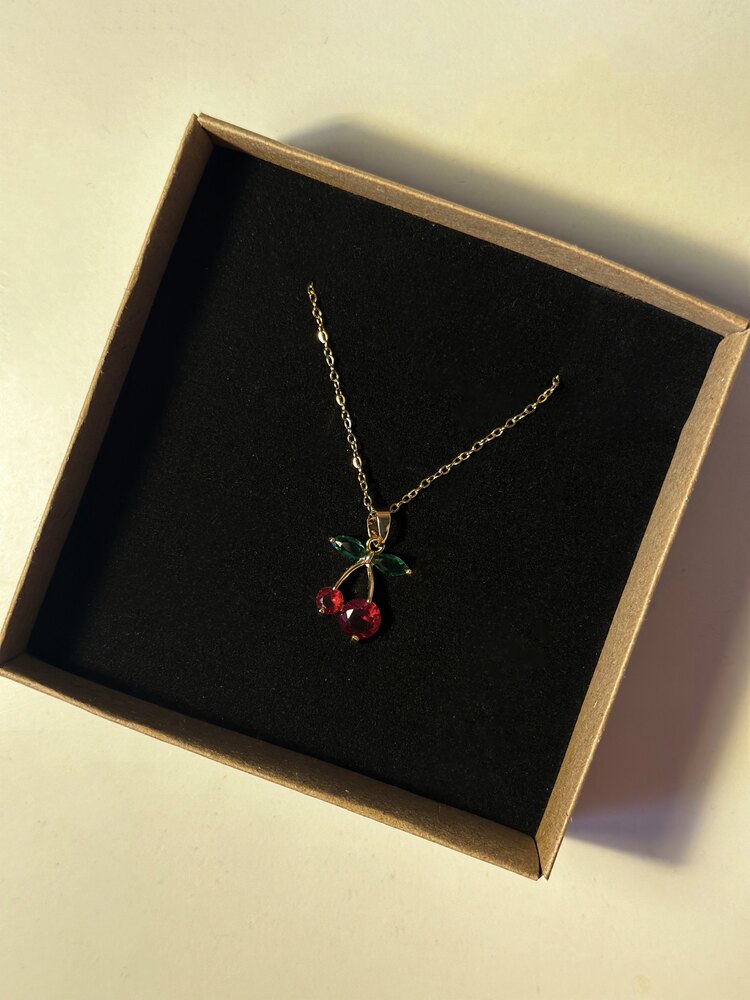 Kiraz Kolye Gold - Mond Jewelry