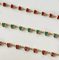 Kalp Taşlı Zincir - Mond Jewelry
