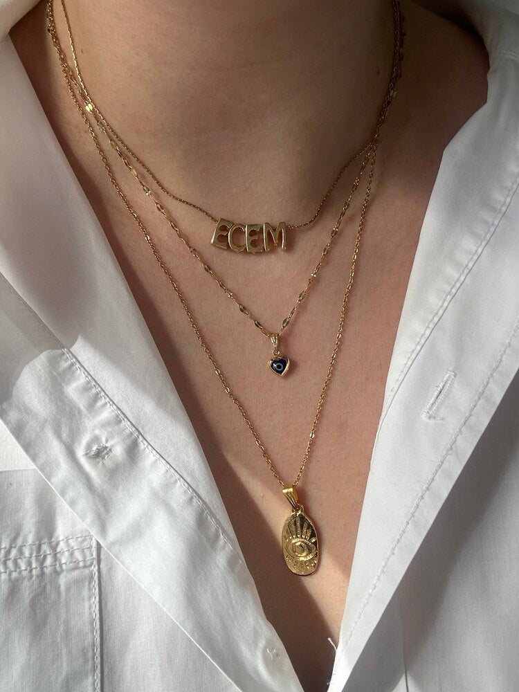 Göz Madalyon Kolye - Mond Jewelry