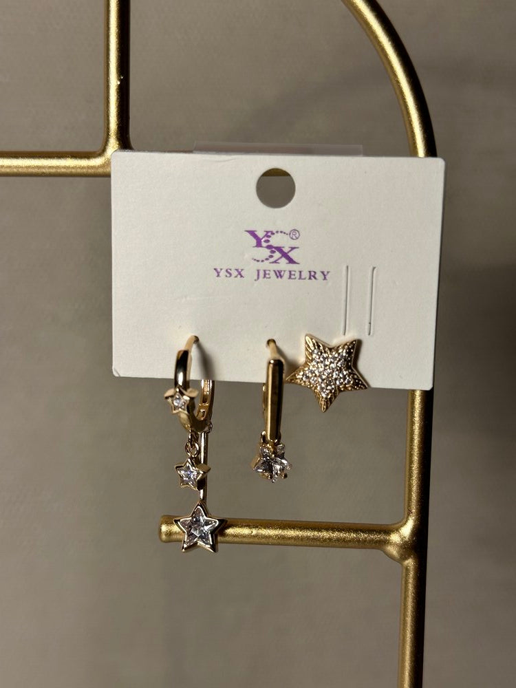 Üçlü Küpe Seti - Mond Jewelry