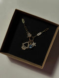 Sedefli Yıldız Kilitli Charm Kolye - Mond Jewelry