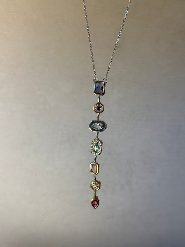 Renkli Taşlı Kolye - Mond Jewelry