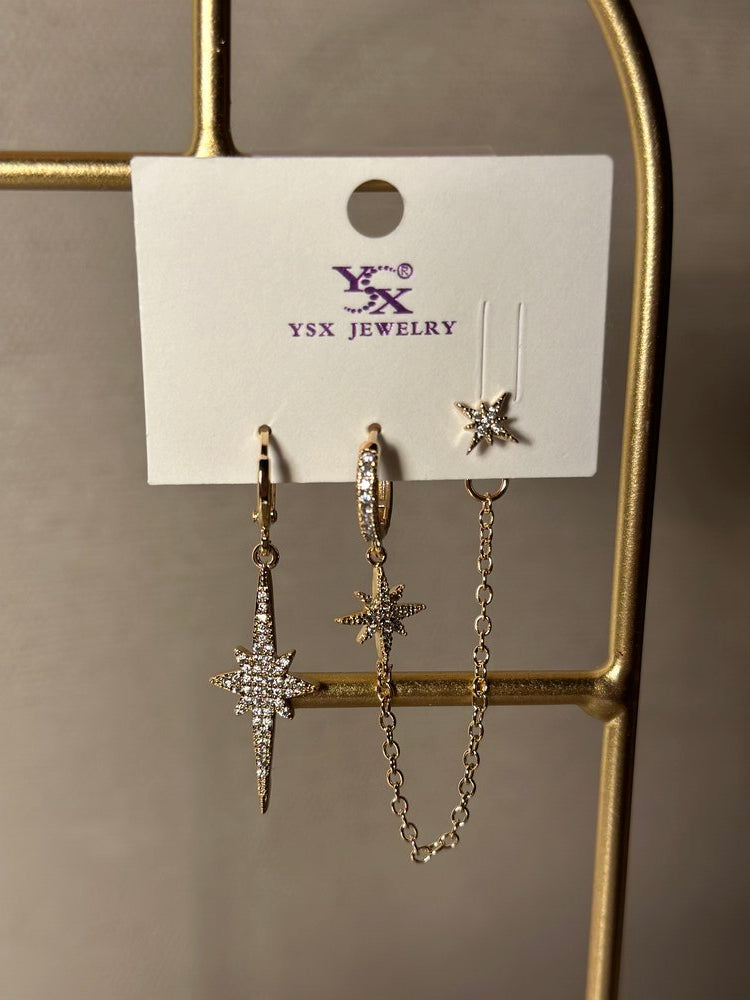 Üçlü Küpe Seti - Mond Jewelry