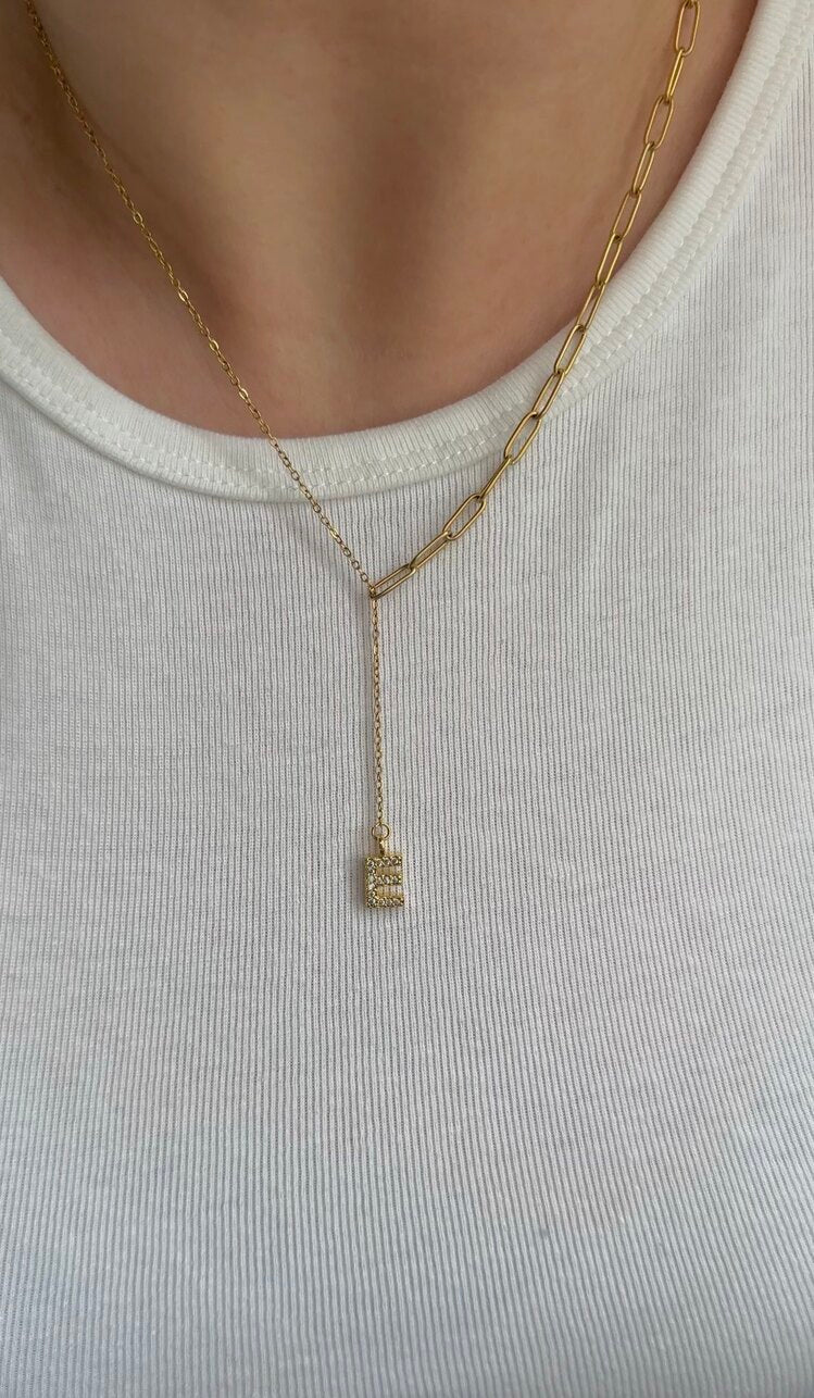 Asansörlü Harf Kolye - Mond Jewelry