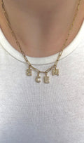 Zirkon Taşlı İsim Kolye - Mond Jewelry