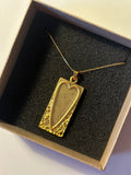 Kalpli Mat Altın Kaplama Kolye - Mond Jewelry