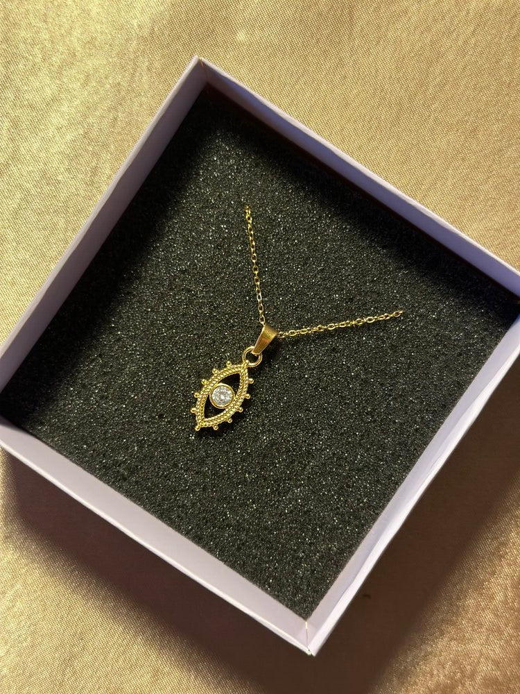 Zirkon Büyük Göz Kolye - Mond Jewelry