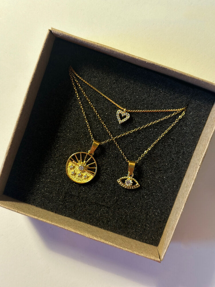 Üçlü Kolye Seti - Mond Jewelry