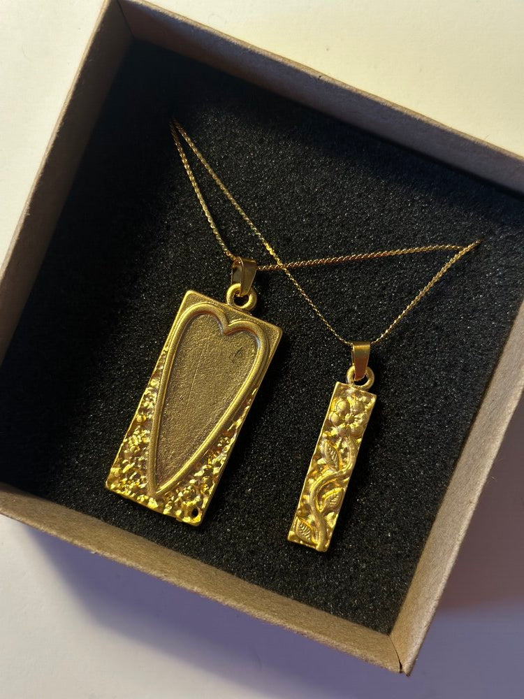 Kalpli Mat Altın Kaplama Kolye - Mond Jewelry
