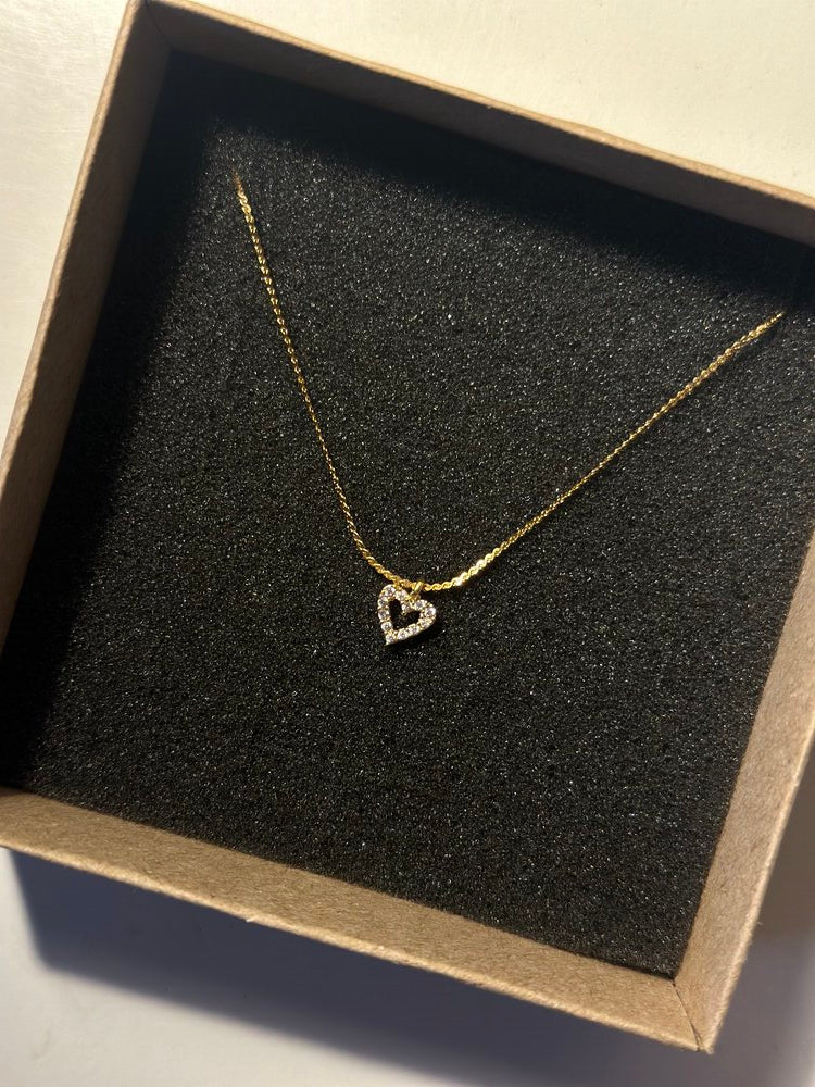 Minimal Zirkon Taşlı Kalp Kolye - Mond Jewelry