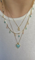 Renkli Taşlı Zincir - Mond Jewelry