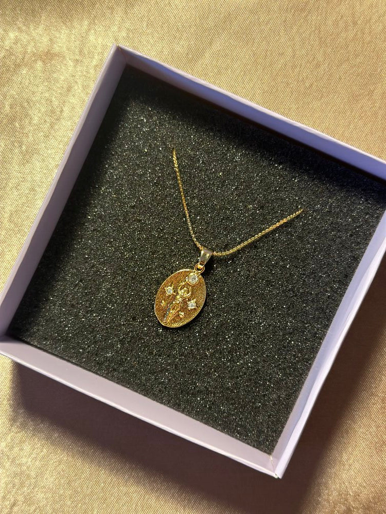 Zirkon Taşlı Oval Kolye - Mond Jewelry