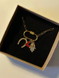 Oval Kilitli Charm Kolye - Mond Jewelry