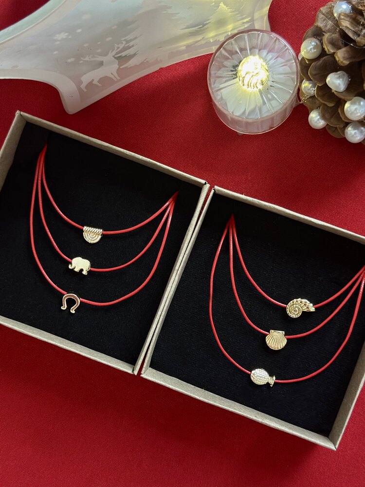 Kırmızı İpli Kolye - Mond Jewelry