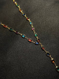 Y Model Renkli Taşlı Kolye - Mond Jewelry