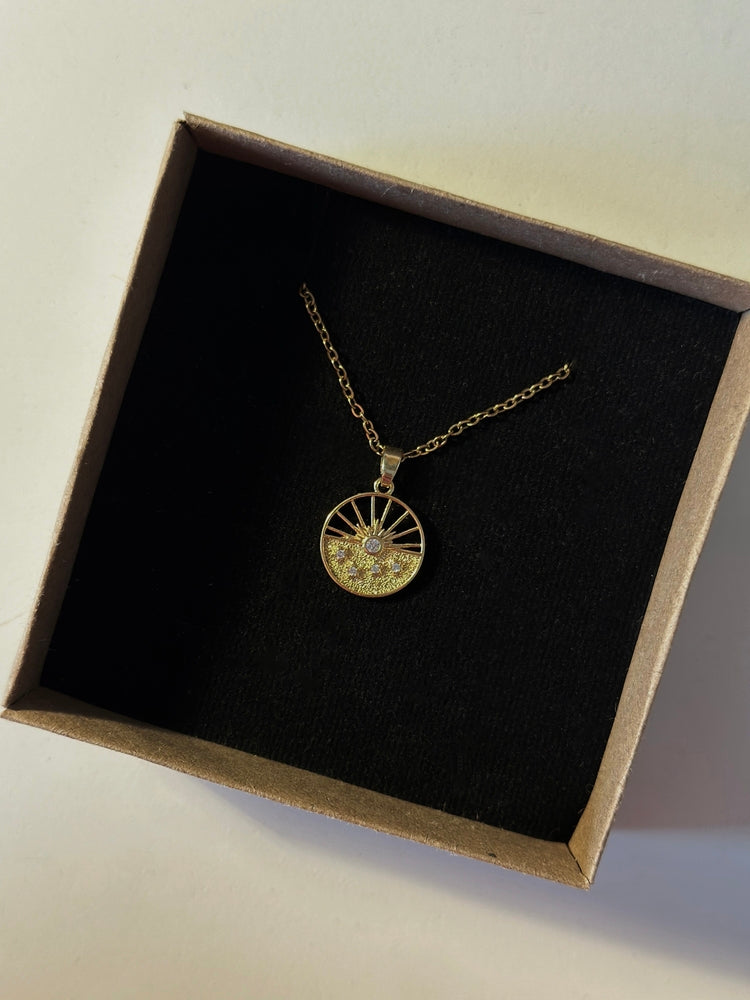 Zirkon Güneş Kolye - Mond Jewelry