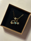Yuvarlak Kalp Kilitli Charm Kolye - Mond Jewelry